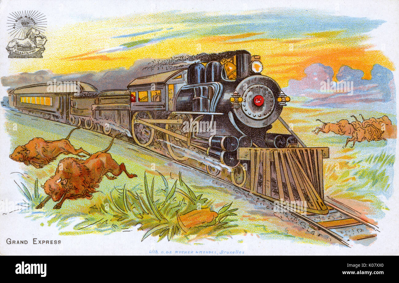 Grand express locomotive, America Stock Photo