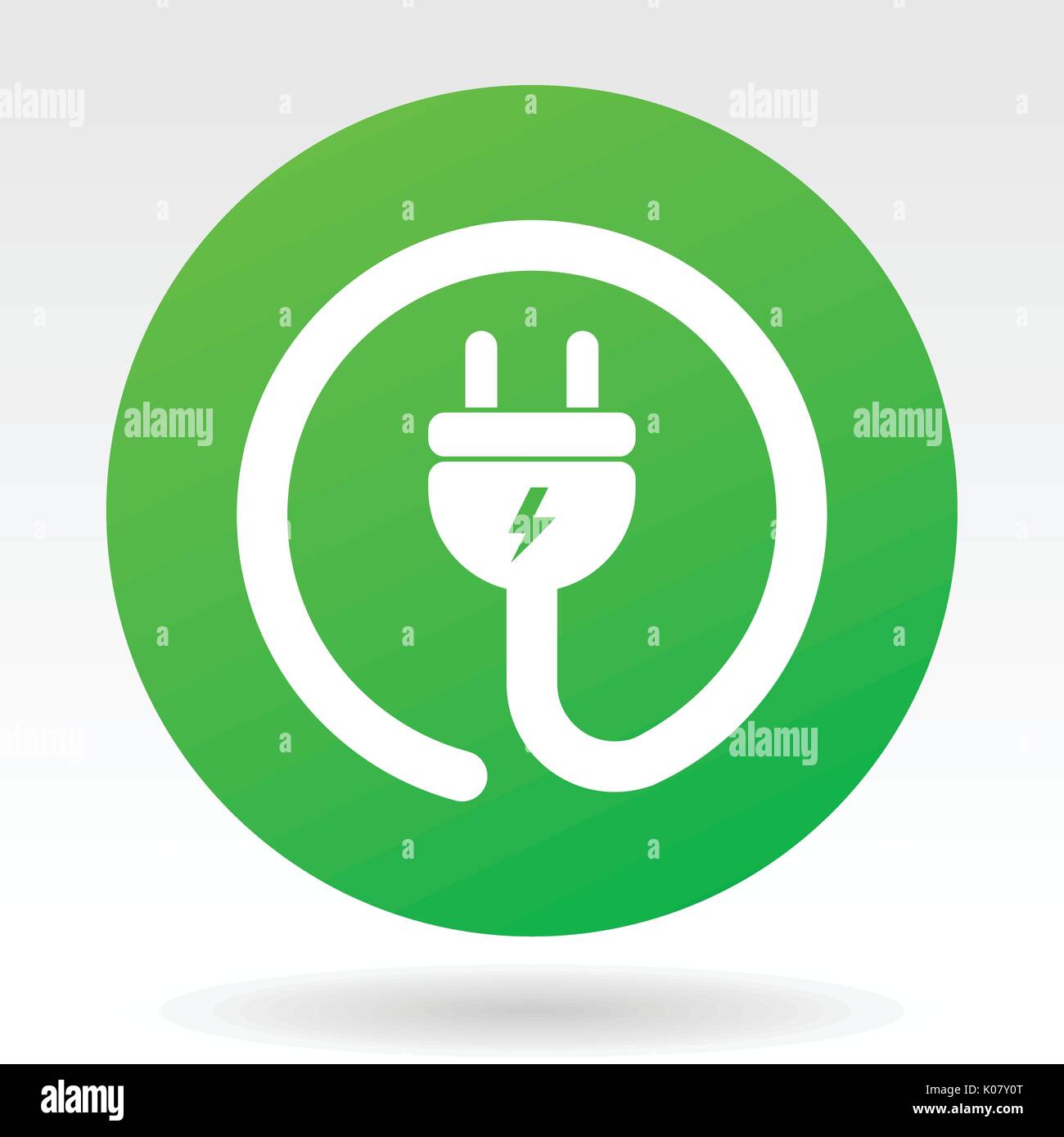 Eco electric plug green vector icon Stock Vector Image & Art - Alamy