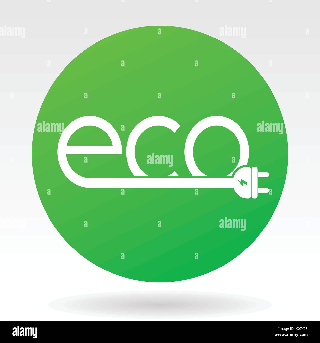 Eco electric plug green vector icon Stock Vector Image & Art - Alamy