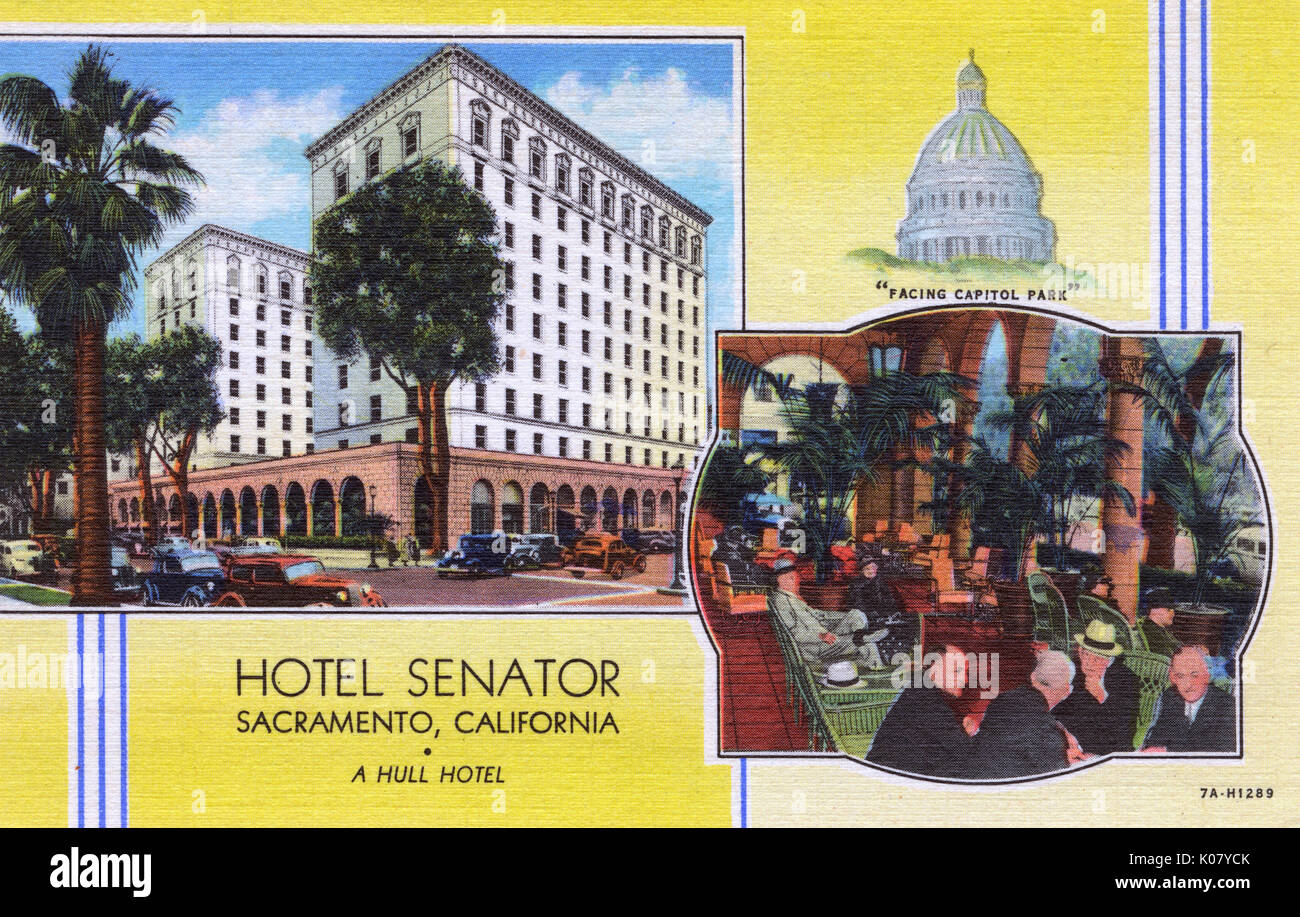 Hotel Senator, Sacramento, California, USA Stock Photo