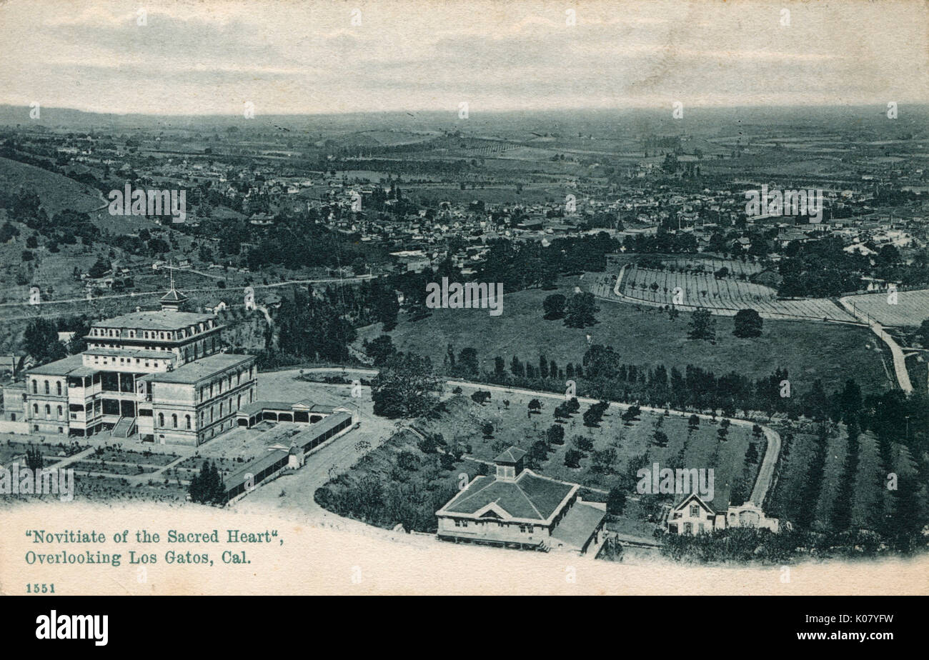 General view of Los Gatos, Santa Clara County, California, USA, with