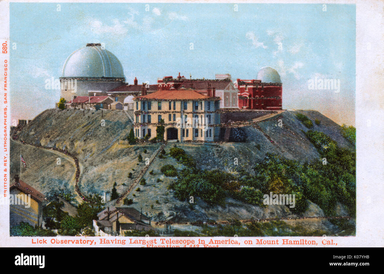 Lick Observatory, San Jose, Santa Clara, California, USA Stock Photo