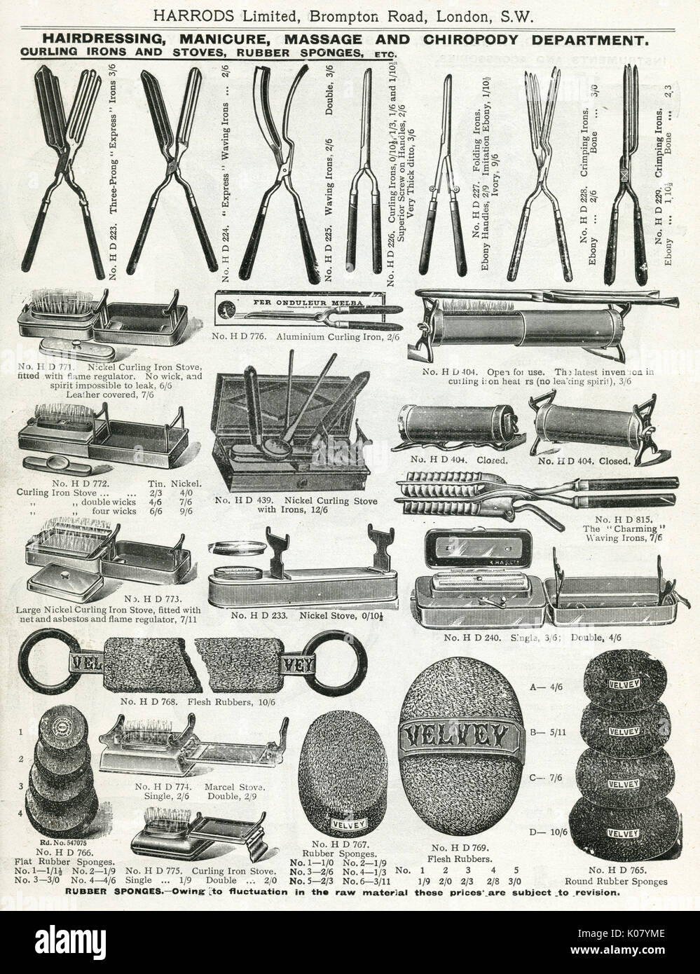 Trade catalogue of hair accessories 1911 Stock Photo