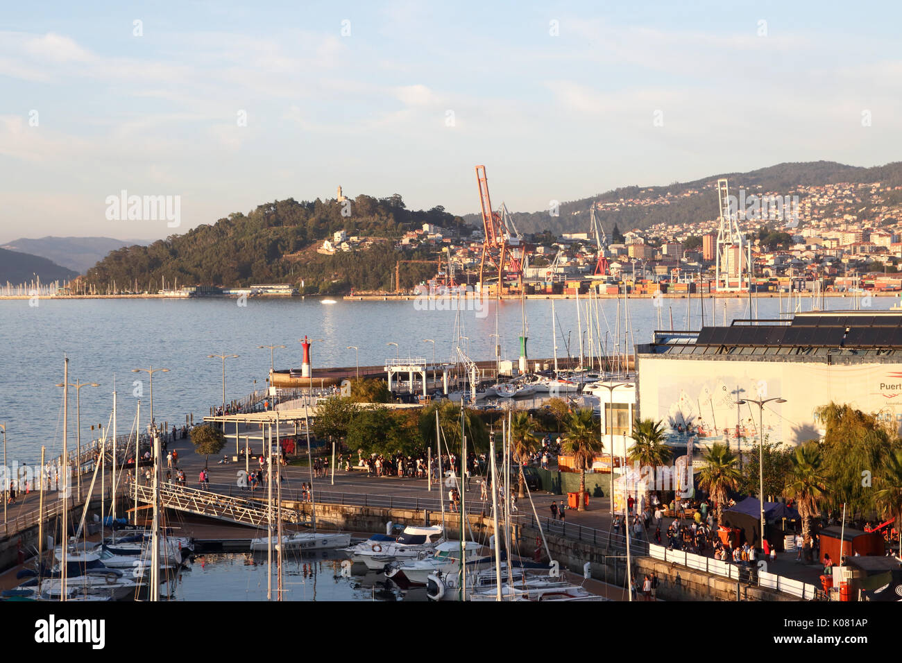 Vigo, Spain- August 11, 2017 port of Vigo during the O Marisquiño world ...