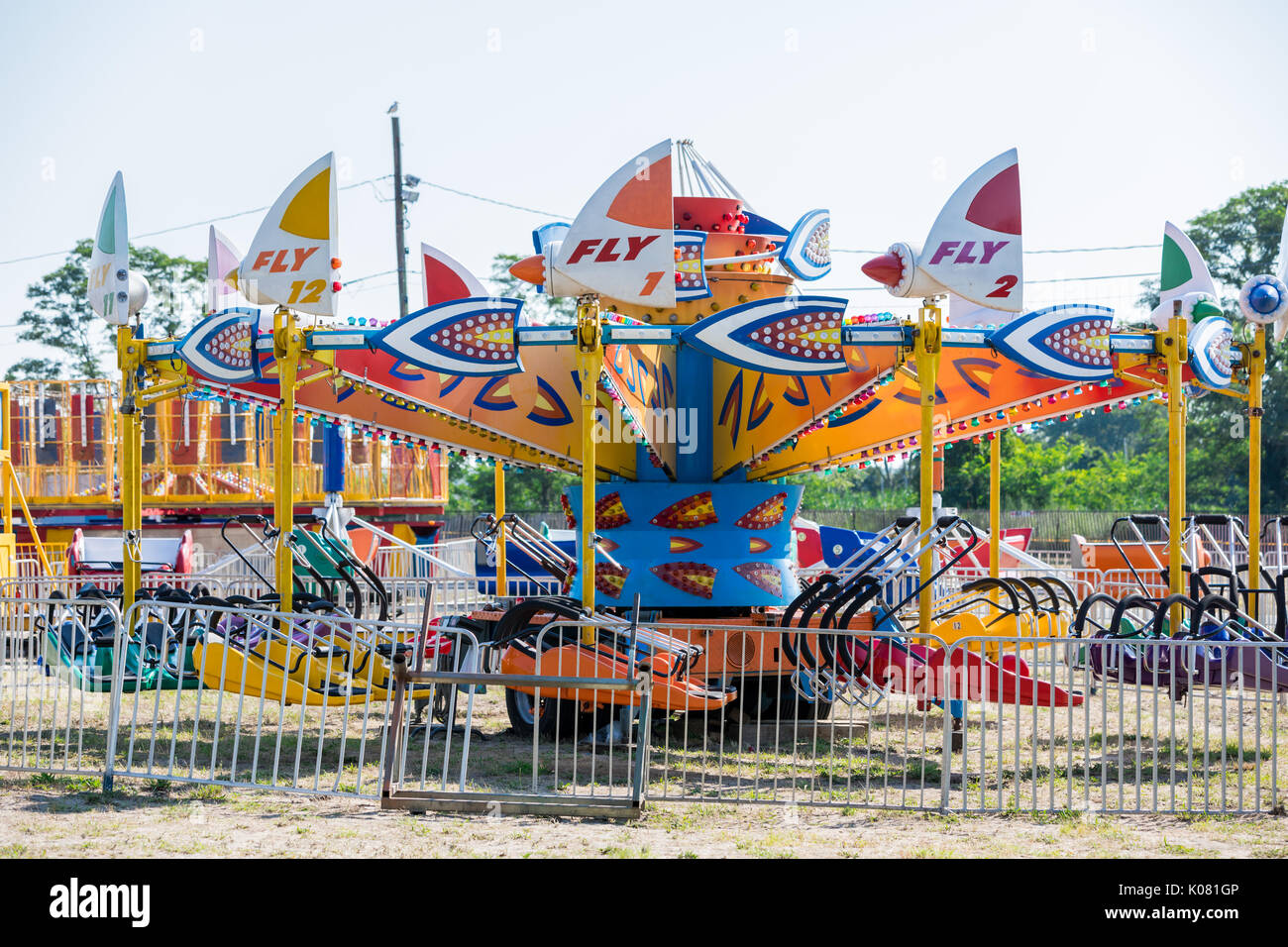 carnival rides at Haven's Beach, sag harbor, ny Stock Photo Alamy