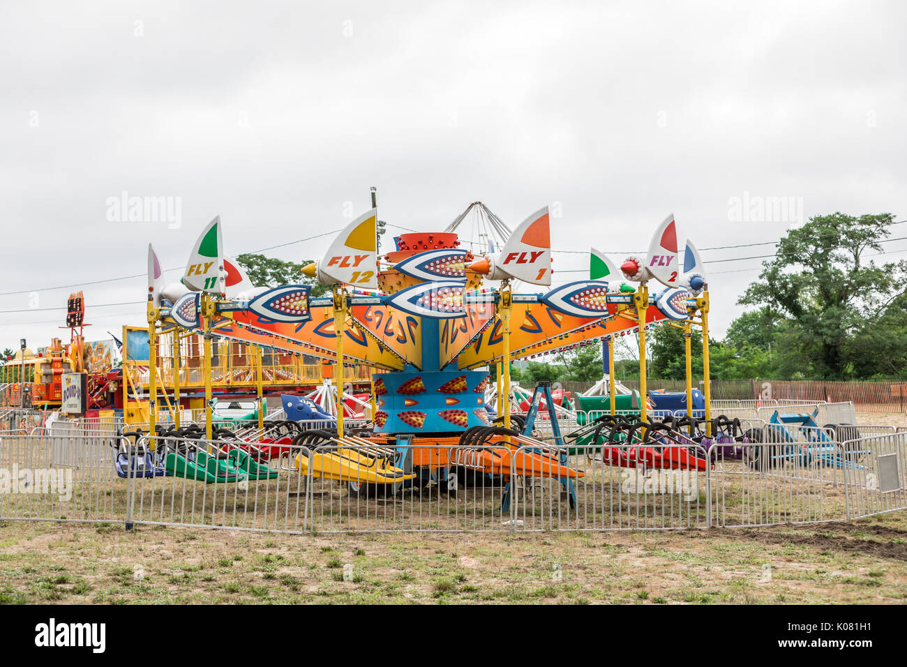 carnival rides at Haven's Beach, sag harbor, ny Stock Photo Alamy