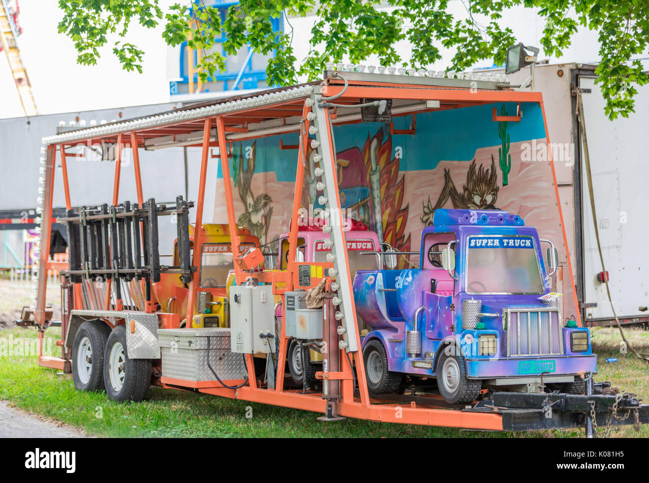 carnival rides at Haven's Beach, sag harbor, ny Stock Photo Alamy