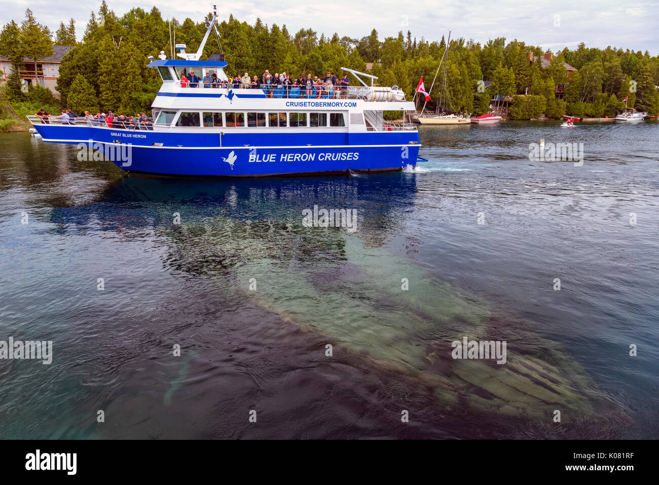 shipwreck, Sweepstakes, Tobermory, Bruce Peninsula, Ontario, Canada Stock Photo