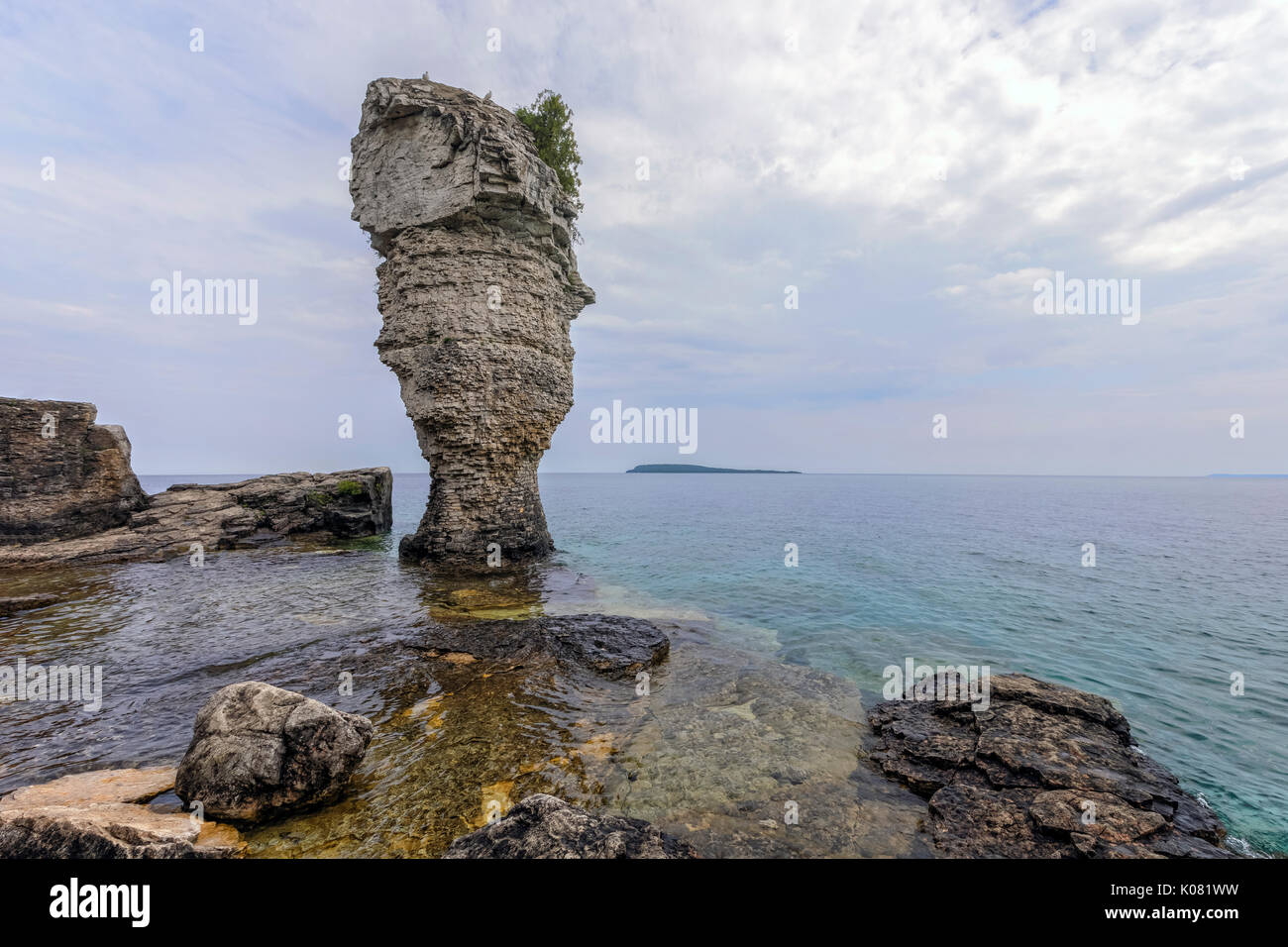 Flowerpot Island, Bruce Peninsula, Tobermory, Ontario, Canada Stock