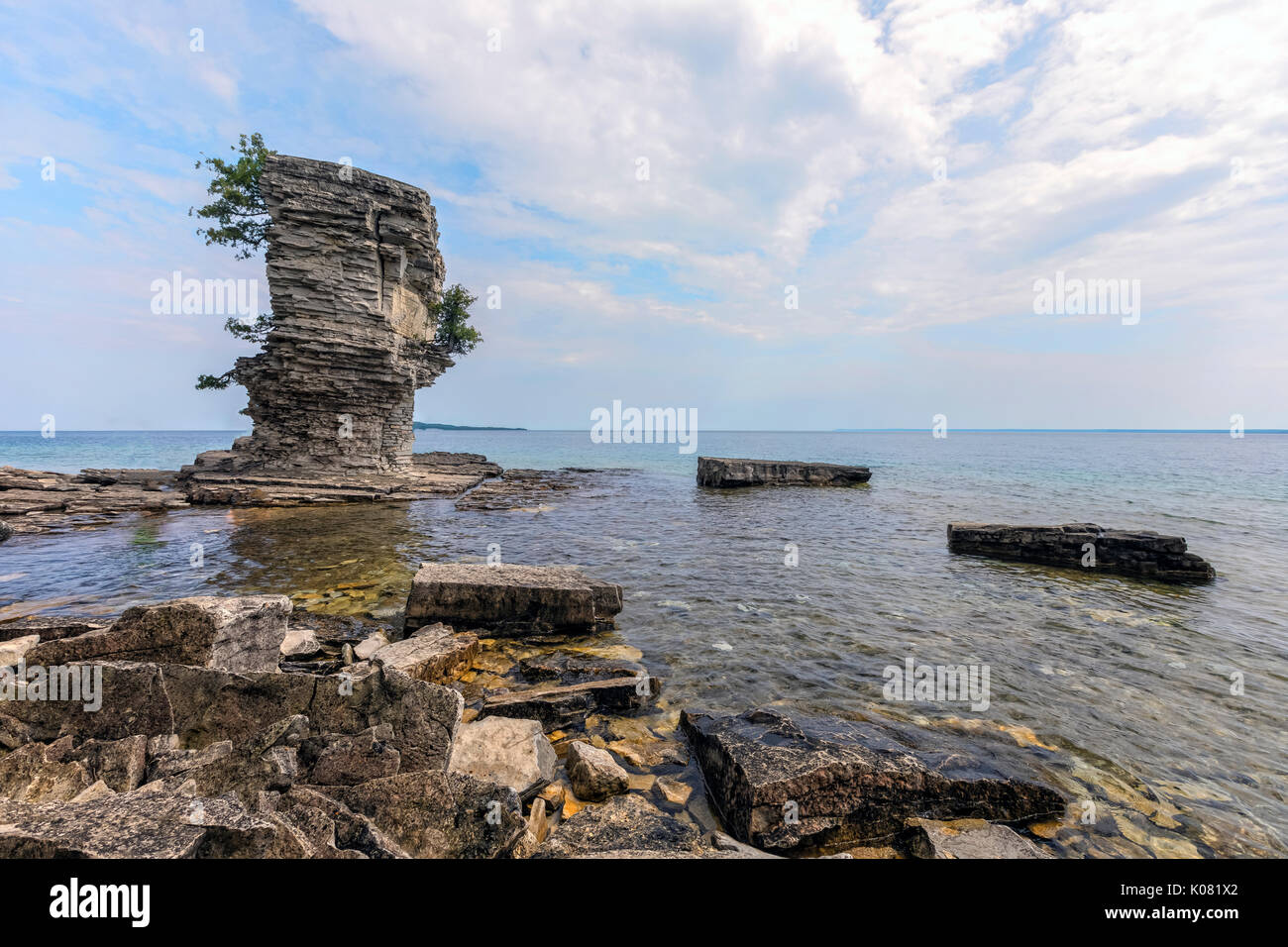 Flowerpot Island, Bruce Peninsula, Tobermory, Ontario, Canada Stock