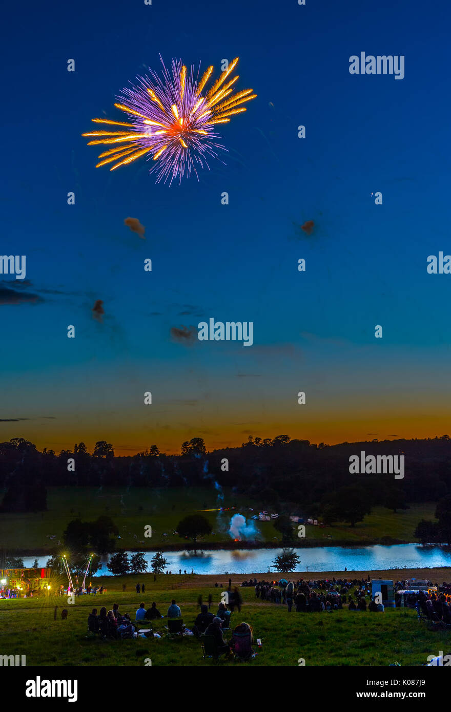 Firework Champions event at Belvoir Castle 2017. Stock Photo