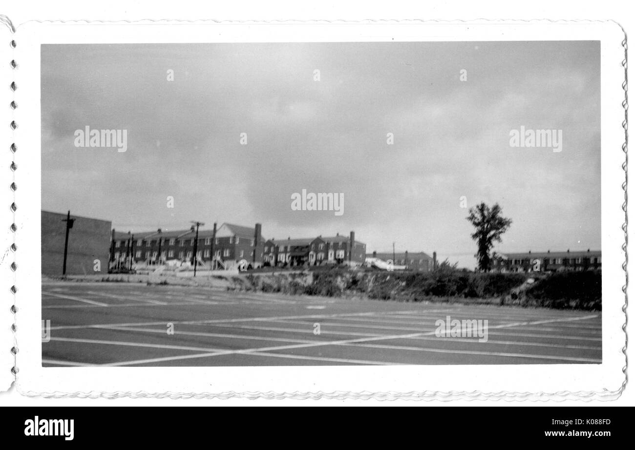 Parking lot of the Northwood Shopping Center in Baltimore, behind the