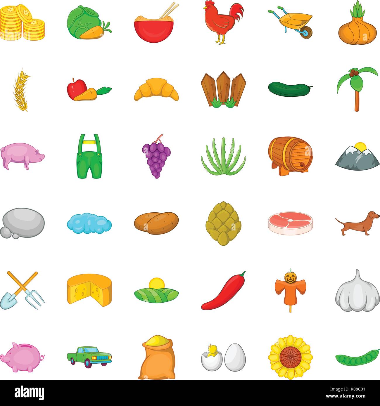 Agricultural icons set, cartoon style Stock Vector Image & Art - Alamy