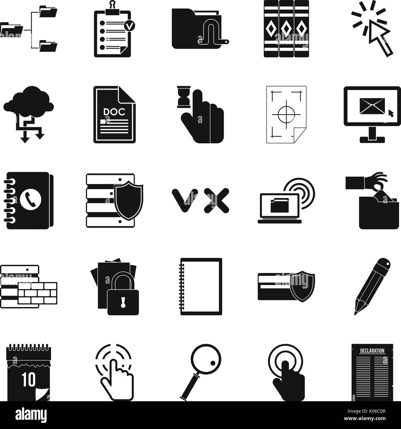 Document case icons set, simple style Stock Vector Image & Art - Alamy