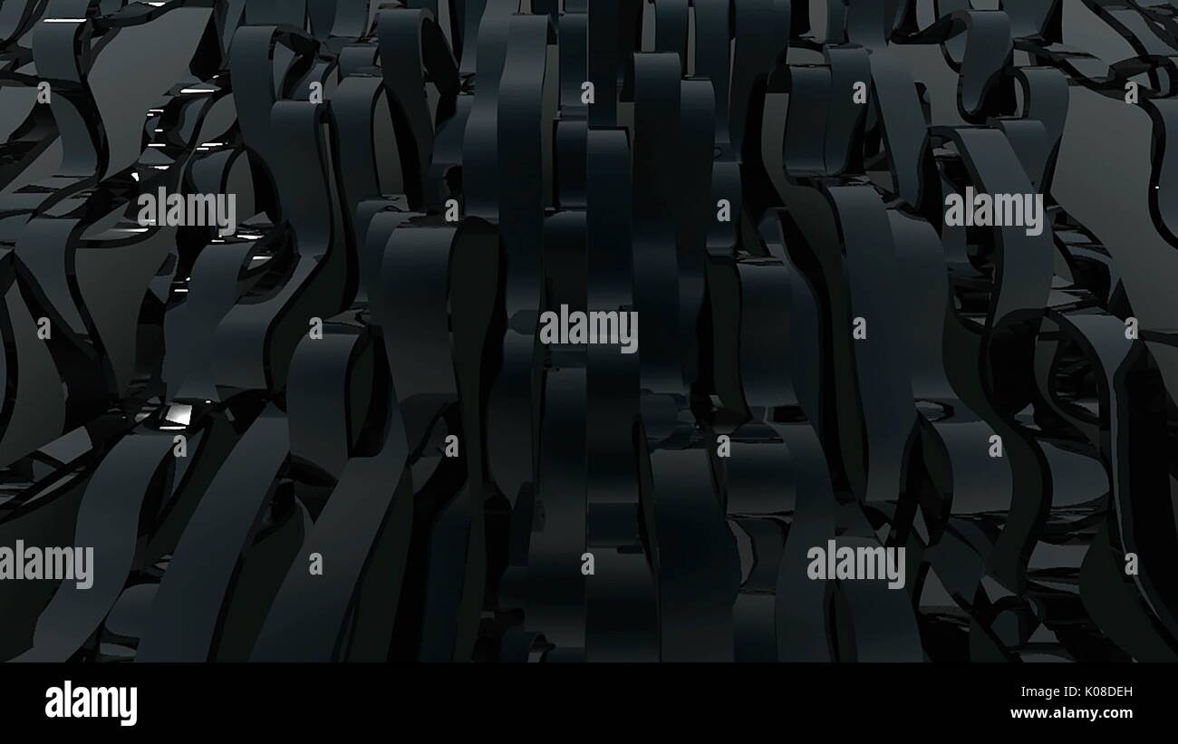 Abstract background with black wave lines. 3d rendering Stock Photo - Alamy