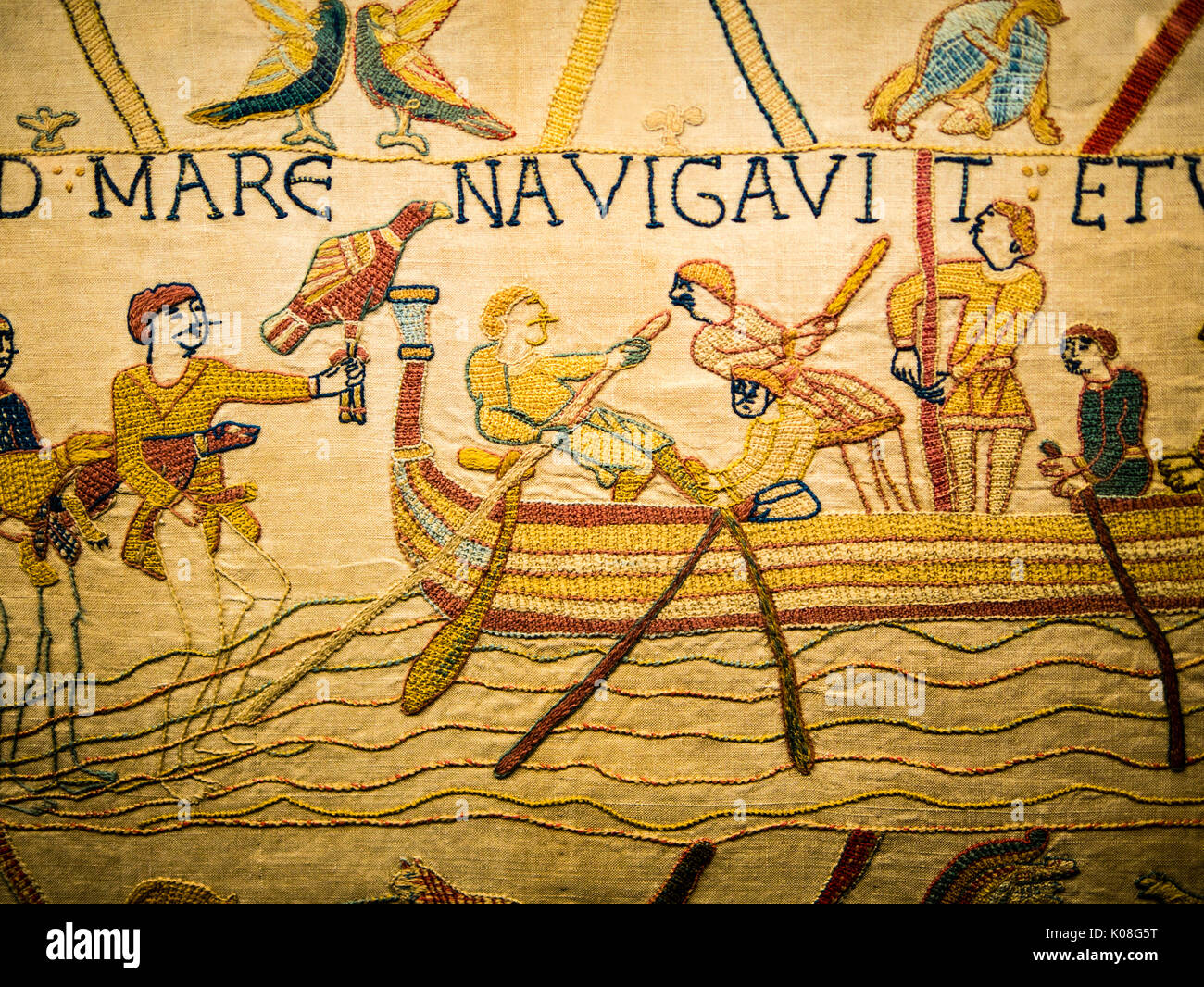 Bayeux Tapestry, Reading Museum, Reading Town Hall, Reading, Berkshire, England, UK, GB. Stock Photo