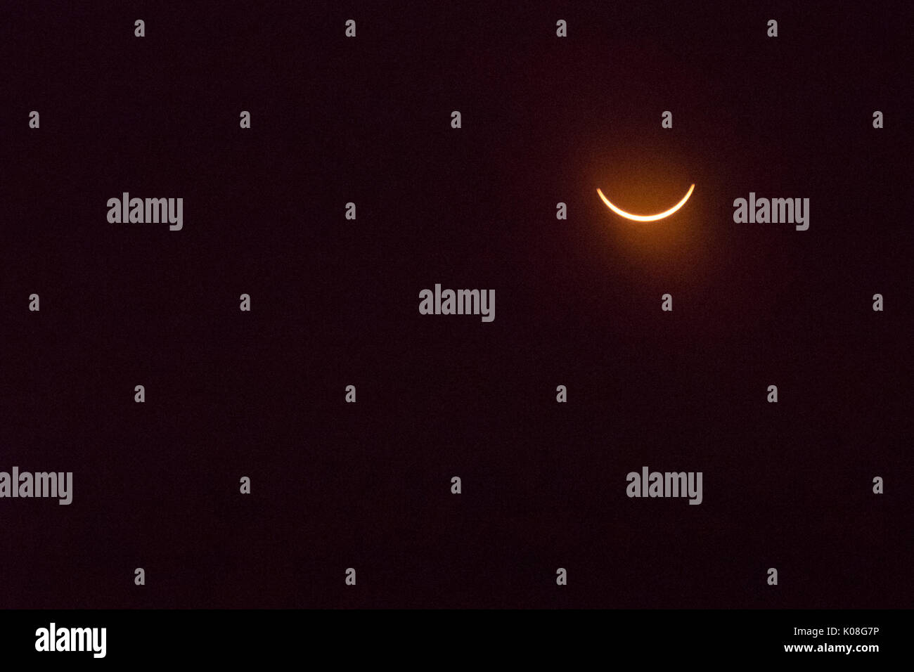 Solar eclipse over Atlanta, on Monday afternoon, August 21