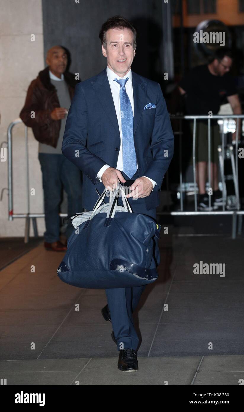 Anton du Beke leaves Broadcasting House, London, after appearing on The