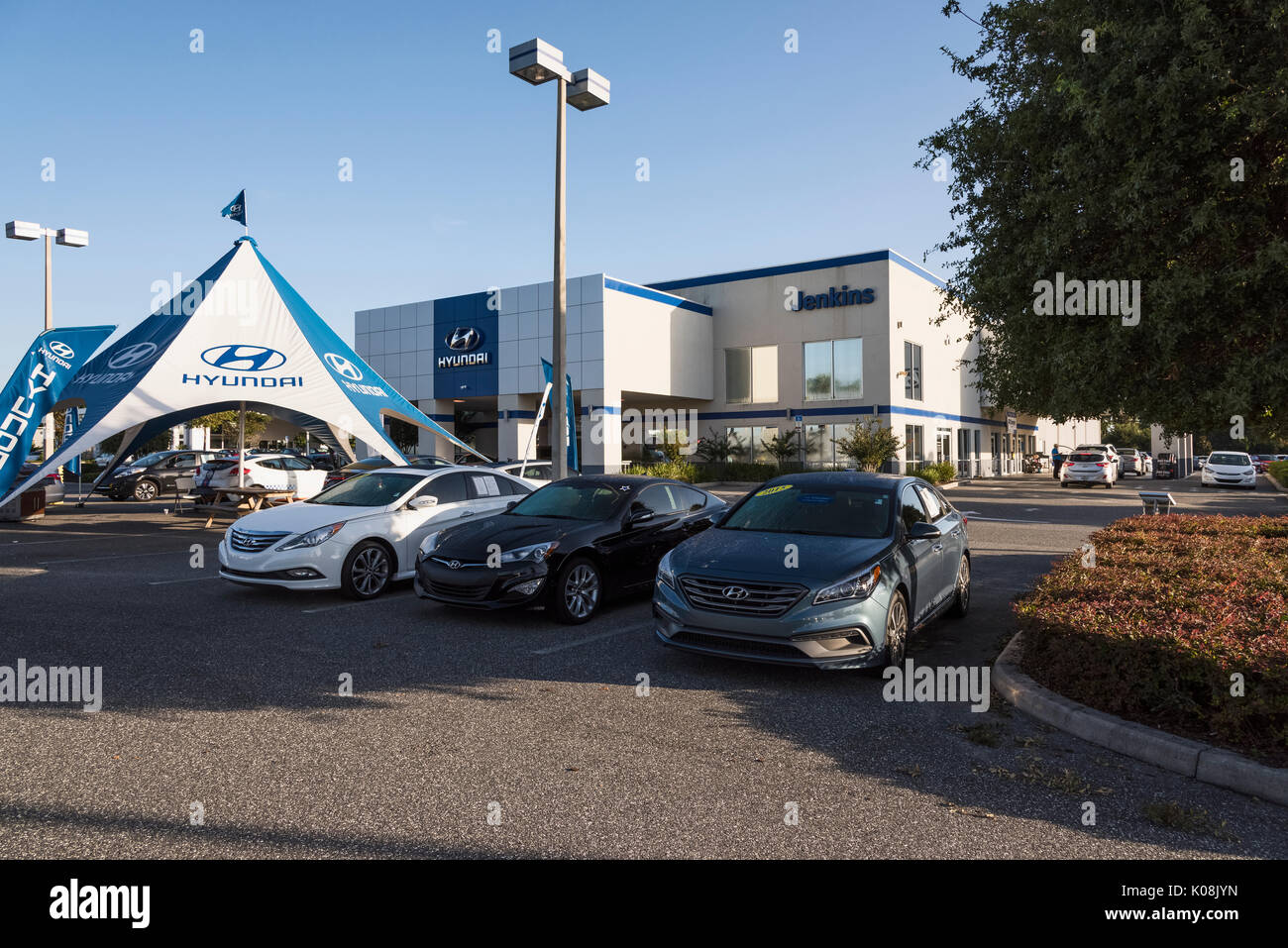Hyundai Car Dealership in Leesburg, Florida USA Stock Photo