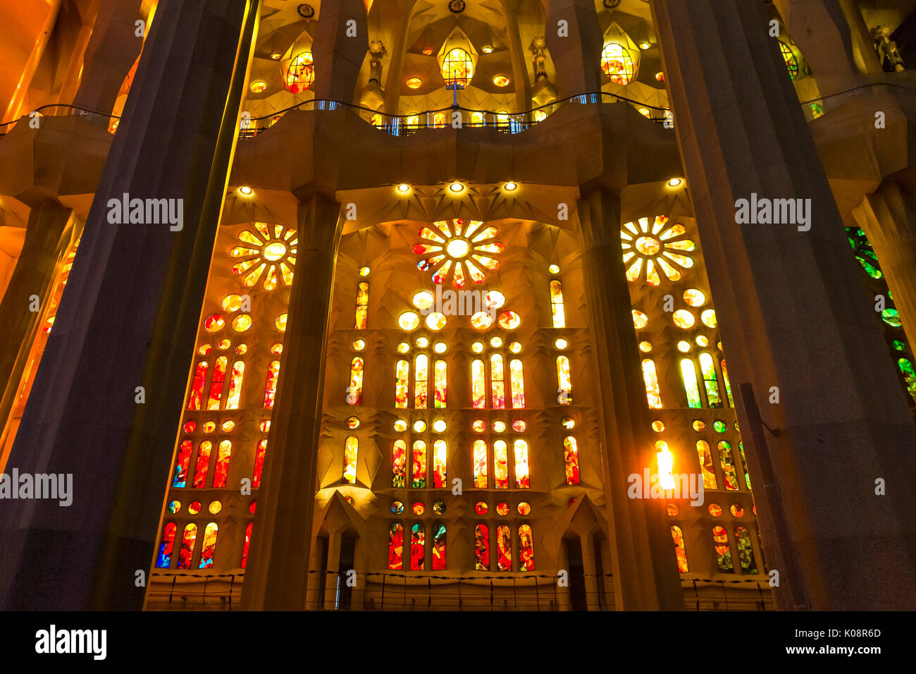Spain, Barcelona, Sagrada Familia, Interior Stock Photo - Alamy