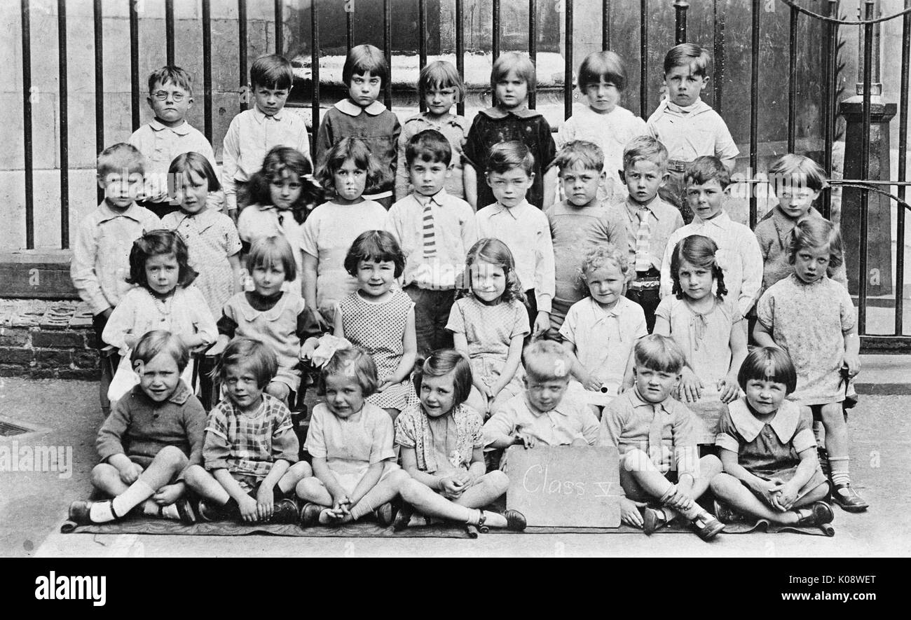 Group photo, Marylebone schoolchildren, London Stock Photo