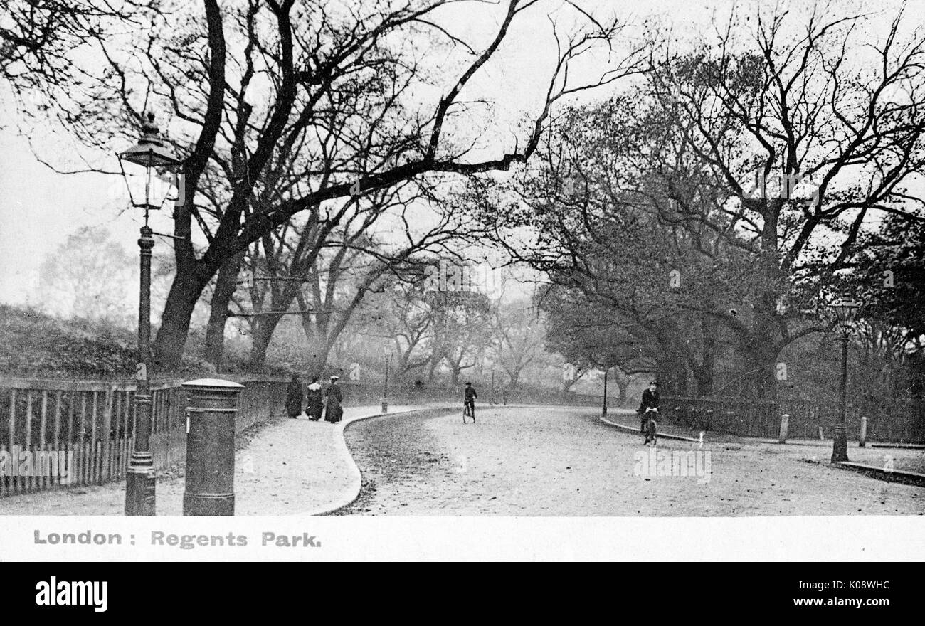 Scene on the edge of Regents Park, London Stock Photo