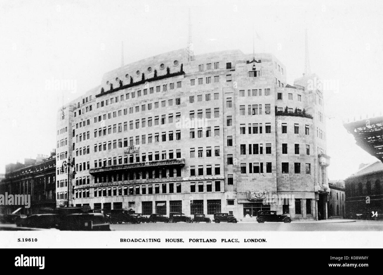 BBC Broadcasting House, Portland Place, London W1.      Date: circa 1930s Stock Photo