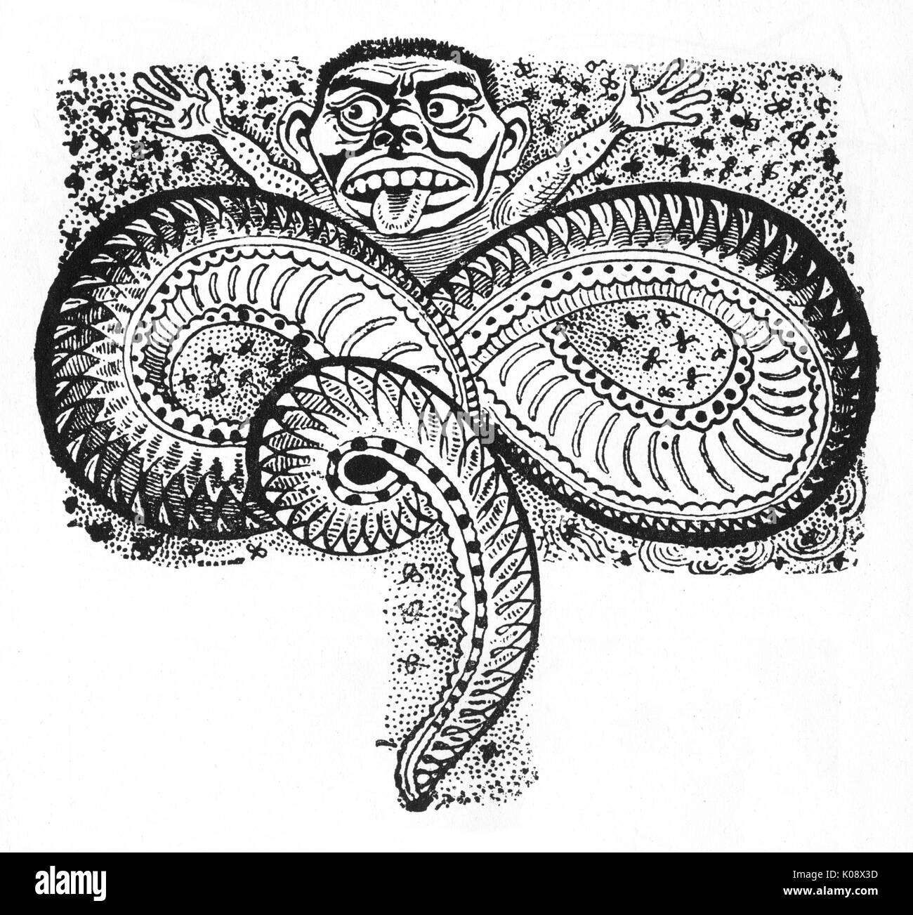 Tail of snake Black and White Stock Photos & Images - Alamy
