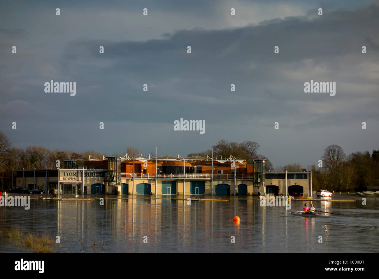 UK, England, Buckinghamshire, Eton Dorney rowing lake Stock Photo