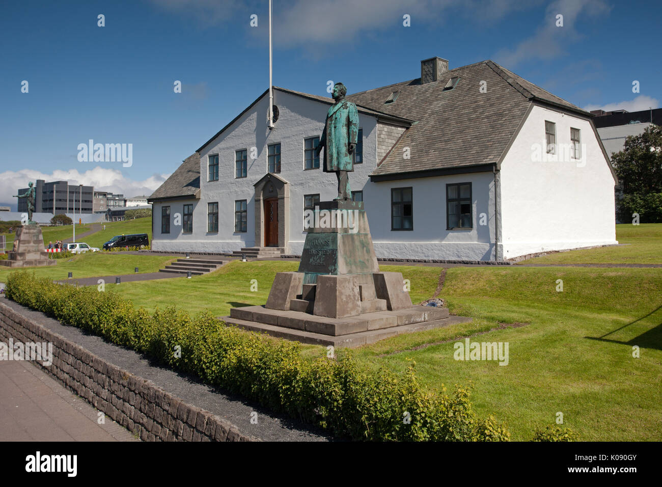 The Government House or Cabinet House (Stjornarrad) Stock Photo