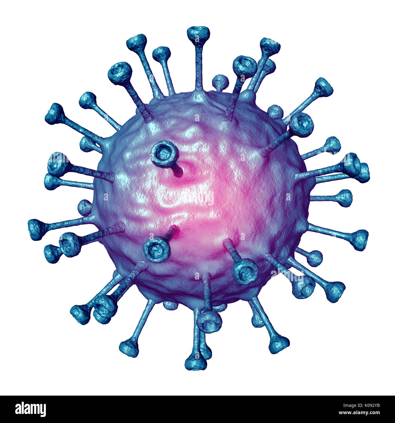 Lymphocyte cell concept as an immune system cell representing the control of cancer through immunology or immunotherapy as an oncology. Stock Photo