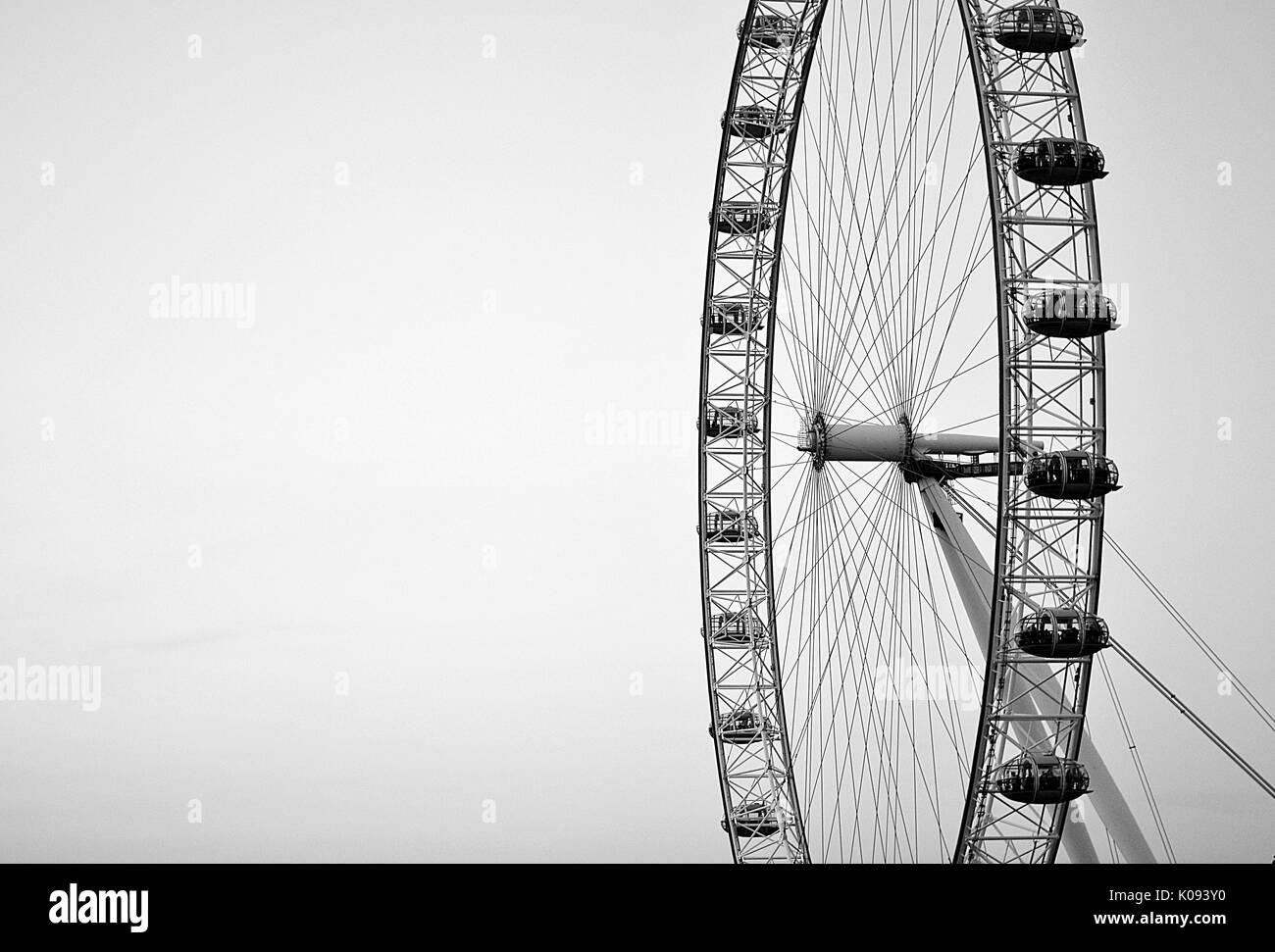 Black&white London Eye , London Stock Photo