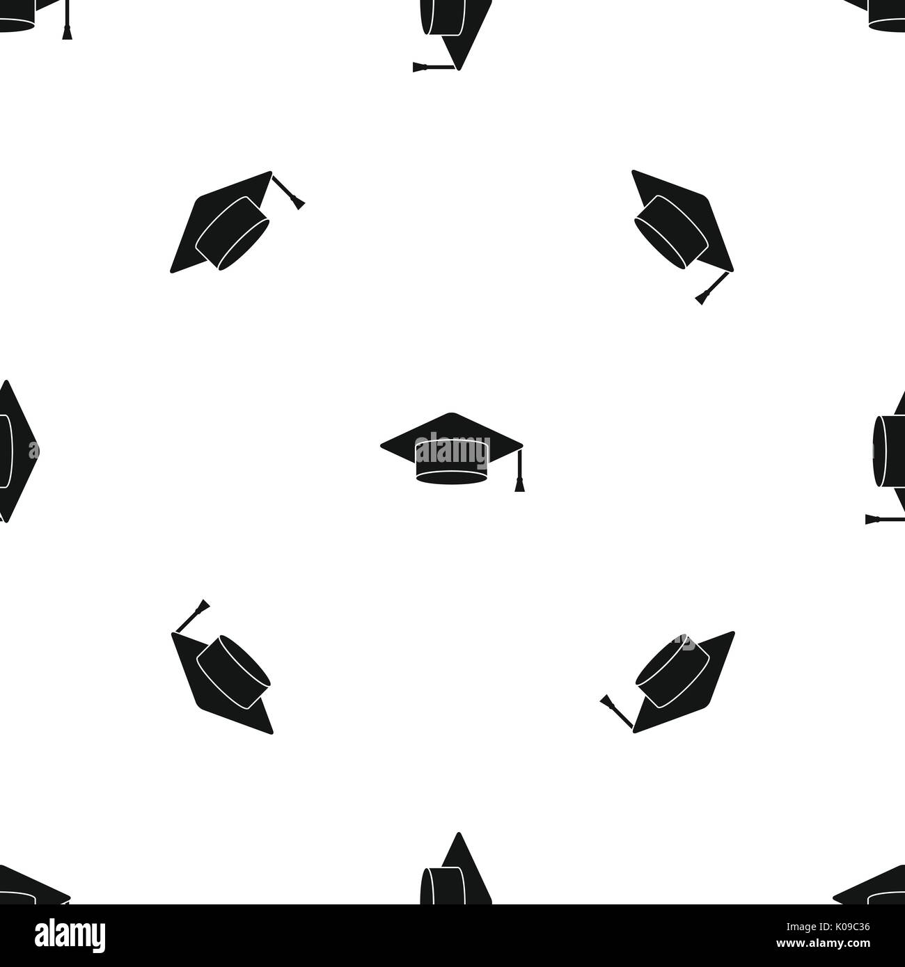 Cap student pattern seamless black Stock Vector Image & Art - Alamy