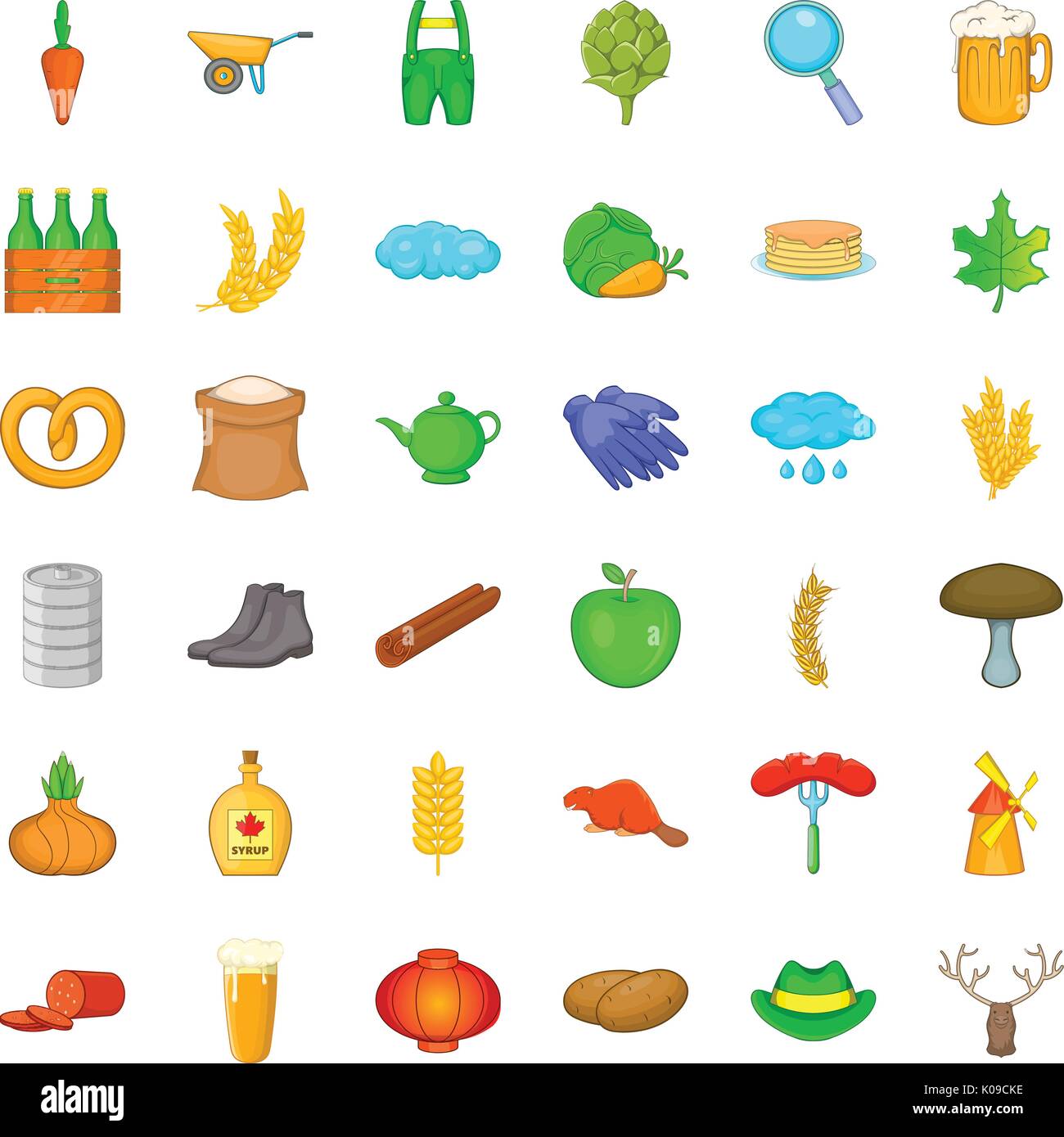 Autumn icons set, cartoon style Stock Vector Image & Art - Alamy