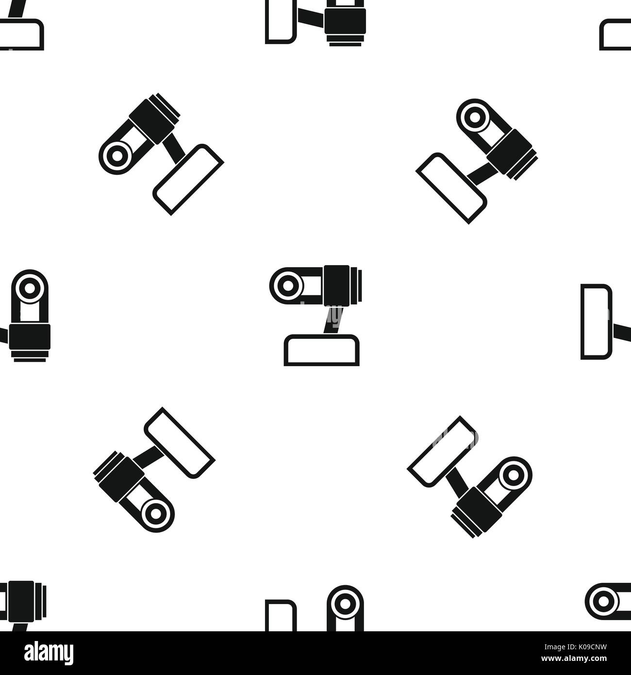Webcam pattern seamless black Stock Vector