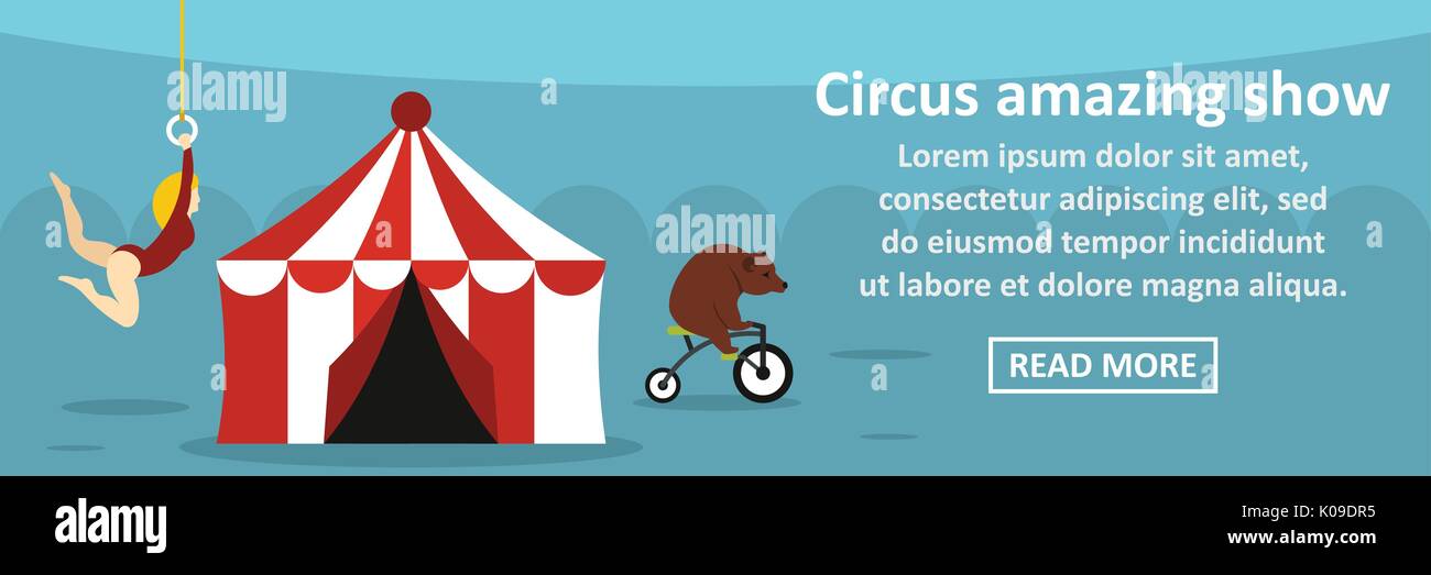 Circus amazing show banner horizontal concept Stock Vector Image & Art ...