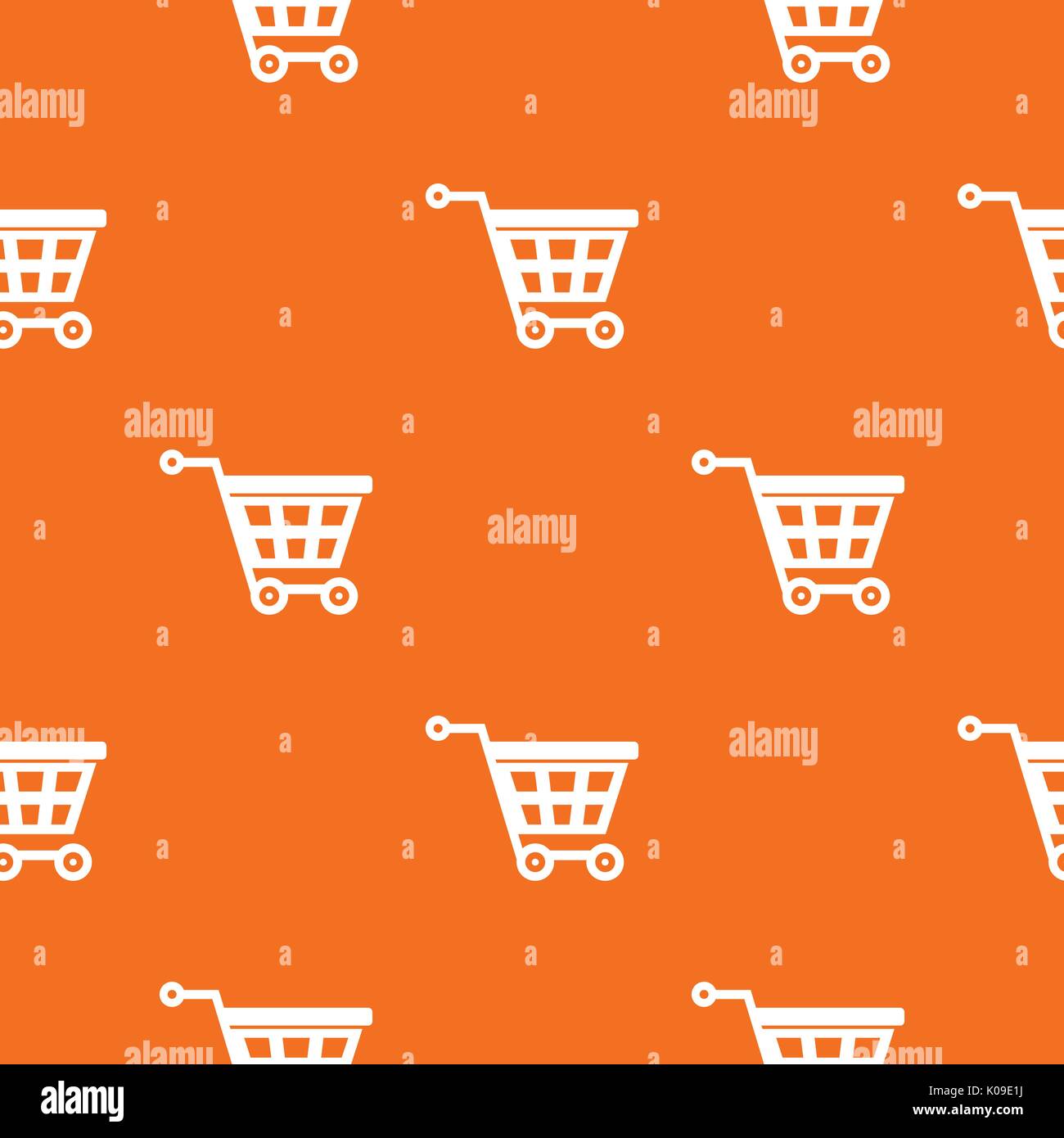 Basket on wheels pattern seamless Stock Vector