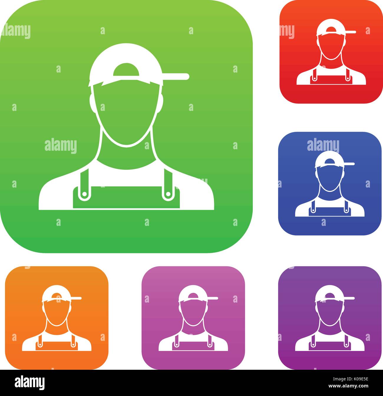 Plumber set collection Stock Vector