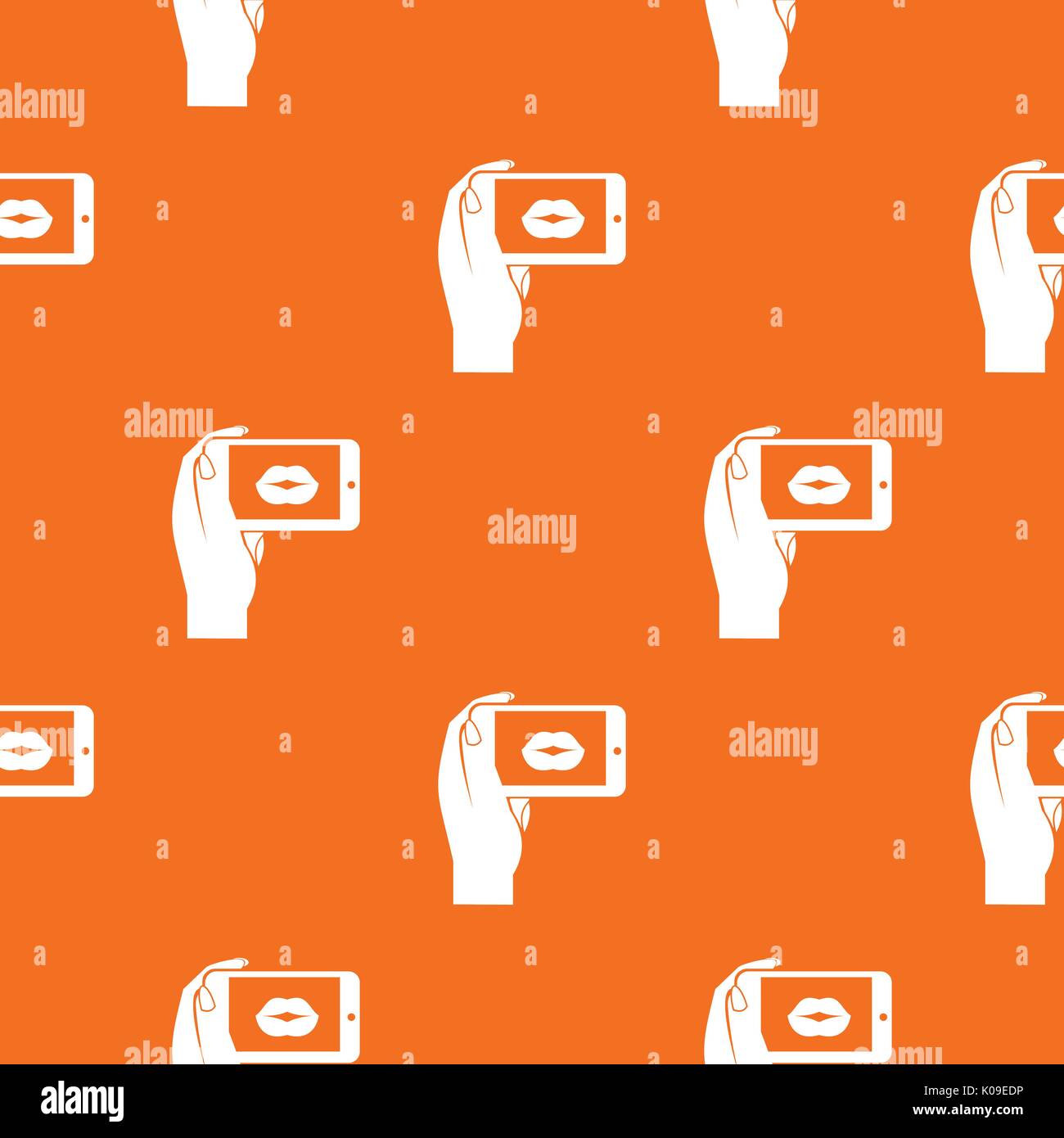 Female hand holding smartphone Stock Vector