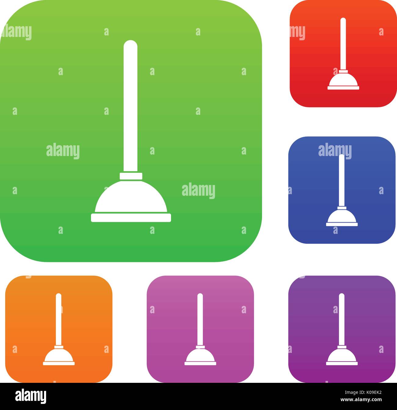 Toilet plunger set collection Stock Vector Image & Art Alamy