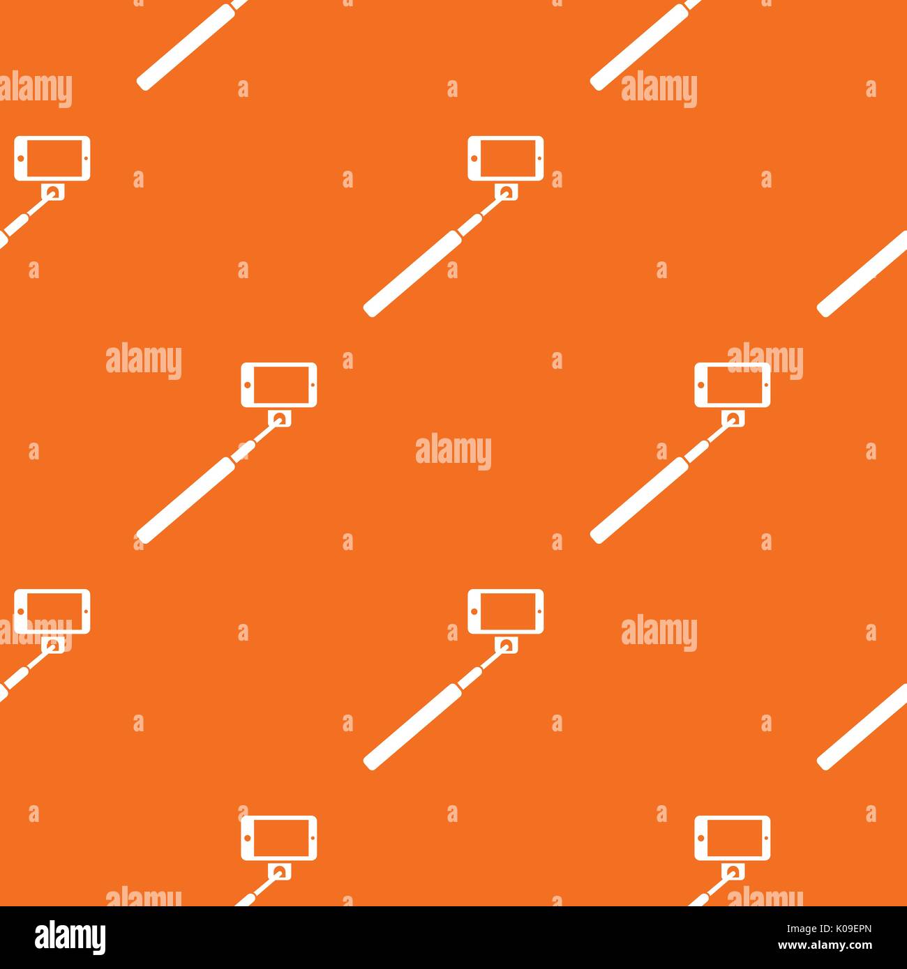 Selfie stick and smartphone pattern seamless Stock Vector