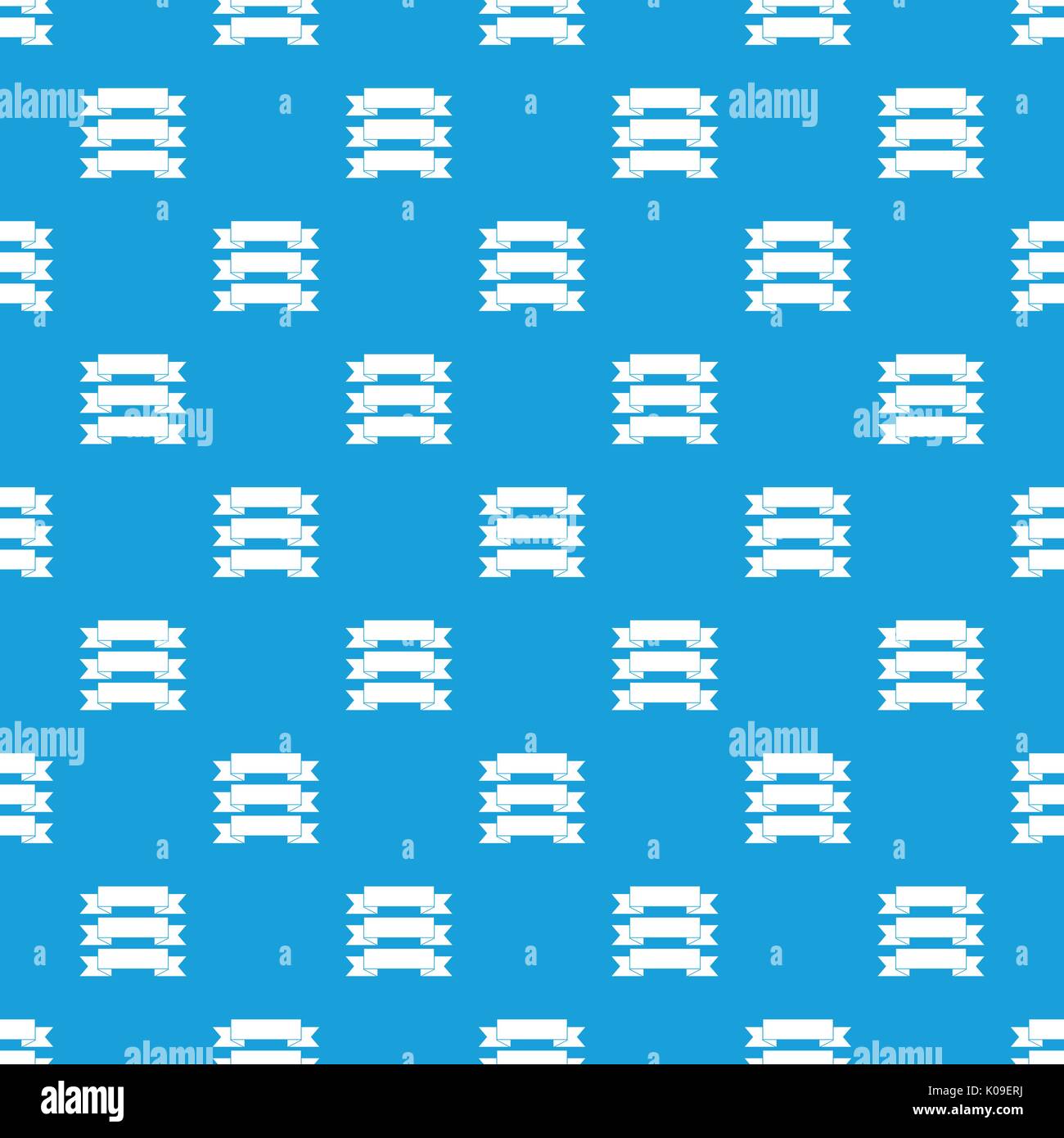 Three ribbons pattern seamless blue Stock Vector