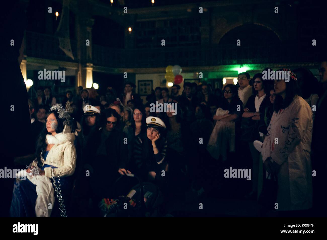 View of the audience members that look on towards the stage, 2015. Courtesy Eric Chen. Stock Photo