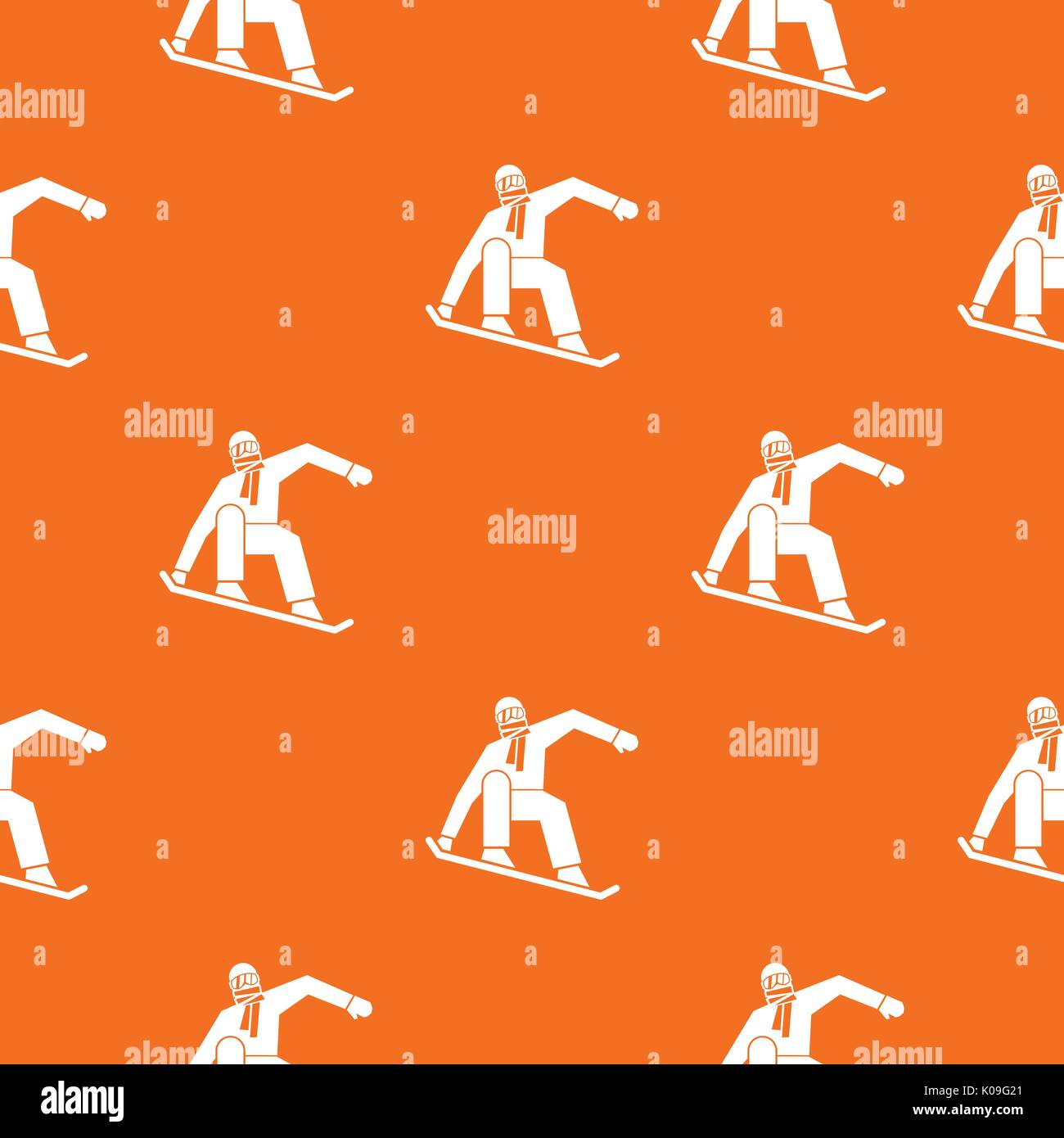 Snowboarder pattern seamless Stock Vector