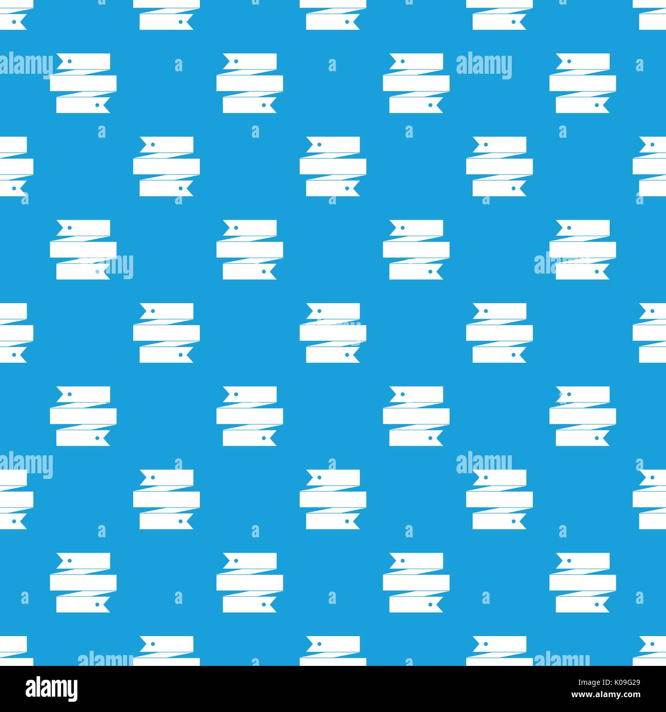 Ribbon banner pattern seamless blue Stock Vector