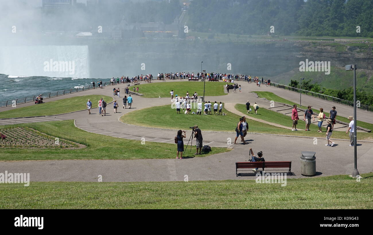 Park And Waterfall Stock Photo Alamy