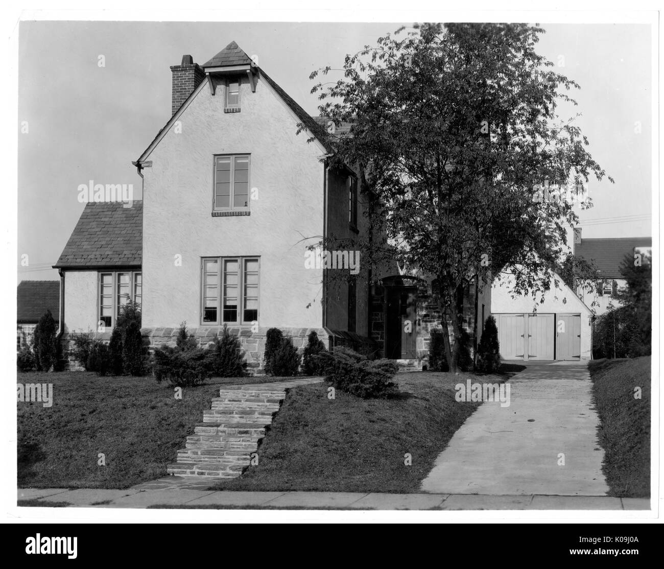 Photograph of a twostory home in Guilford neighborhood in Baltimore