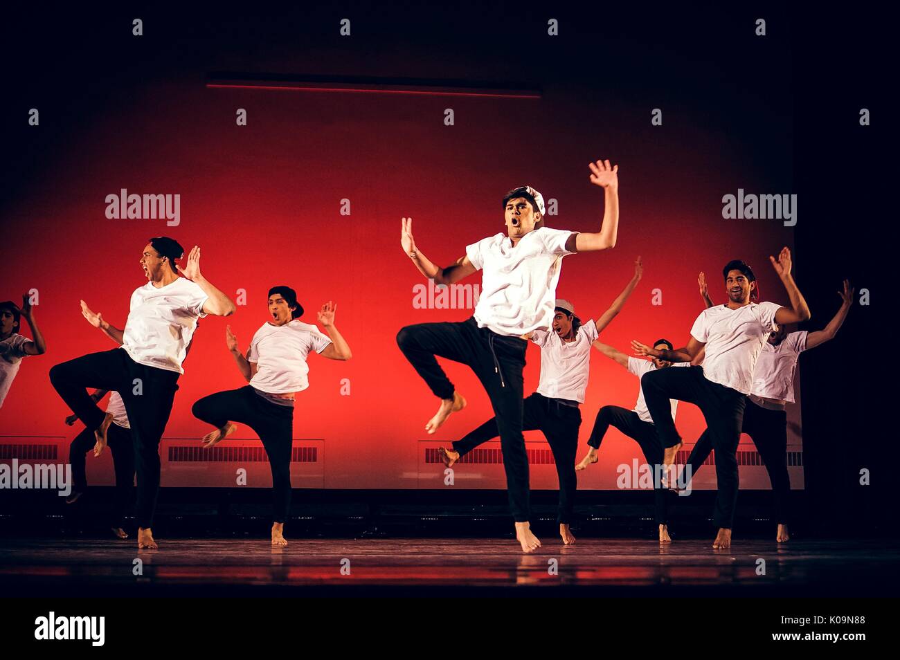 Performance of Zinda (JHU Masti), Johns Hopkins University's student-run co-ed Bollywood fusion dance team, performing at Shriver Hall, where many often perform, 2015. Courtesy Eric Chen. Stock Photo