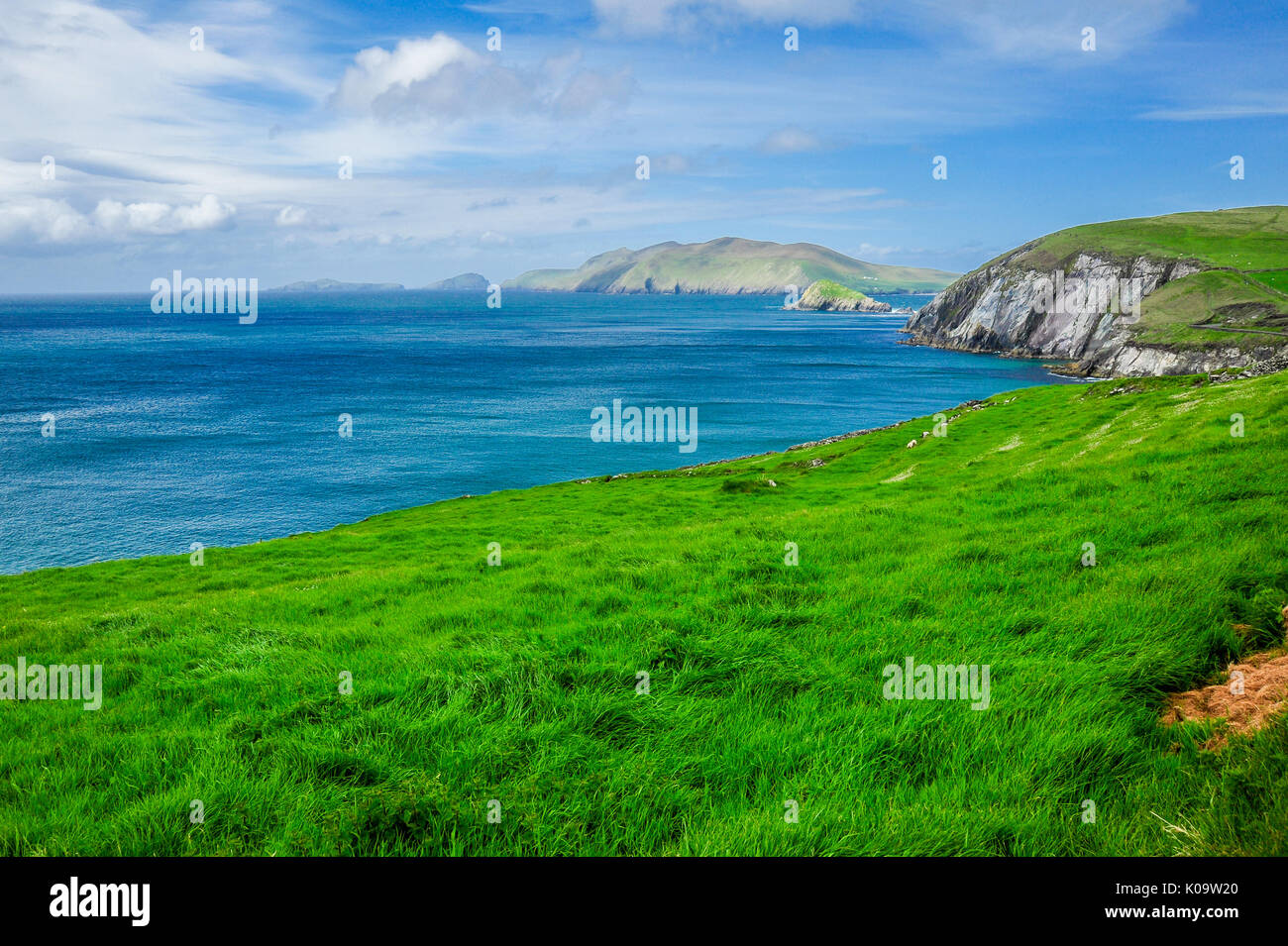 Irish coastline on the Dingle Peninsula Stock Photo