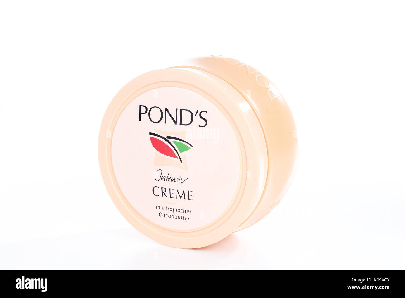 Pond's creme on isolated white studio background Stock Photo - Alamy